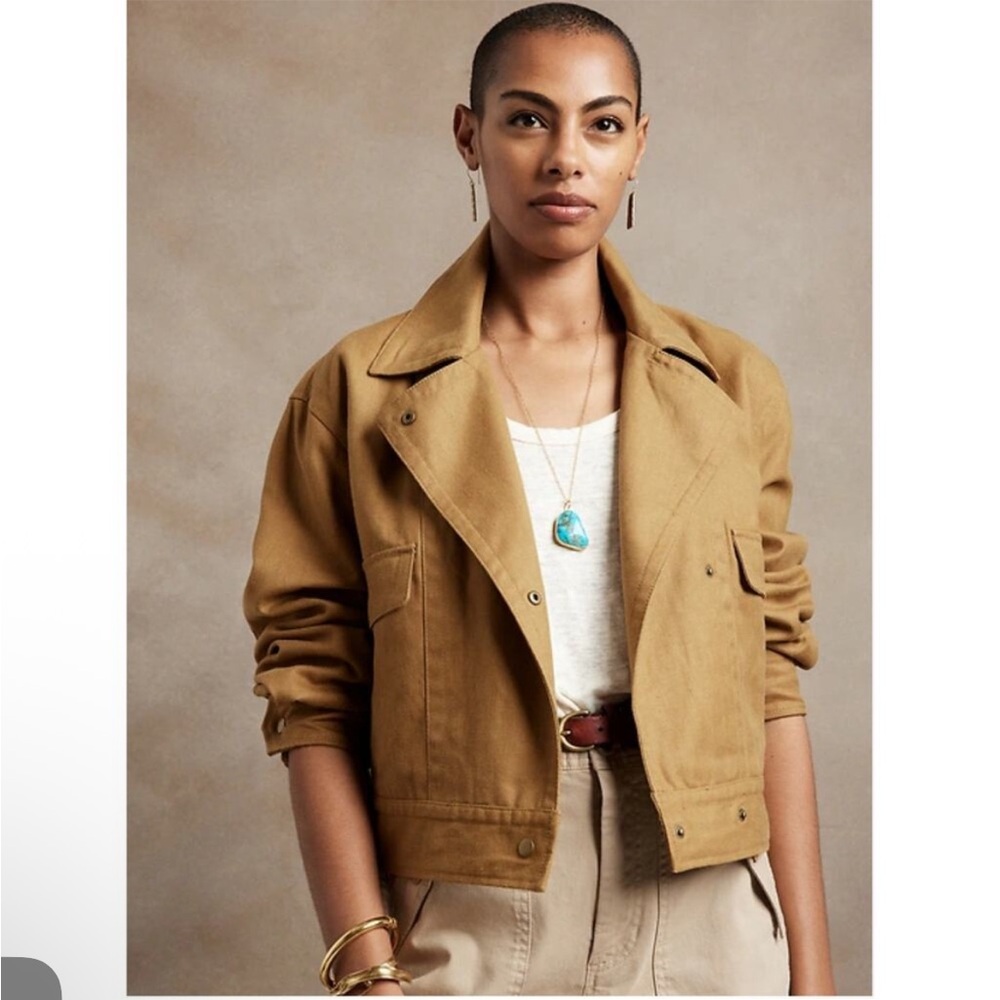 Banana Republic Tan Amelia Flat Jacket Size M